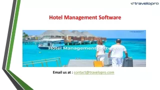 Hotel Management Software