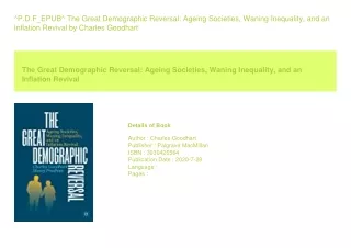 ^P.D.F_EPUB^ The Great Demographic Reversal Ageing Societies  Waning Inequal