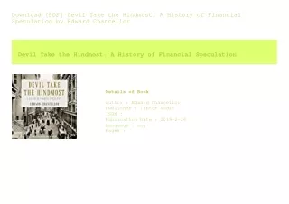 Download [PDF] Devil Take the Hindmost A History of Financial Speculation  b
