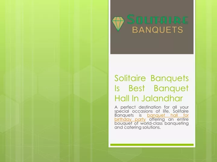 solitaire banquets is best banquet hall in jalandhar
