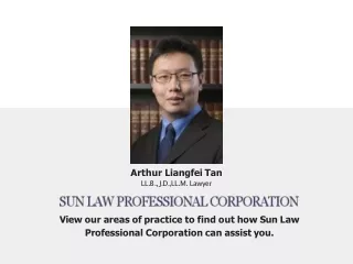 Arthur Liangfei Tan  Mississauga ON - sunlaw.ca