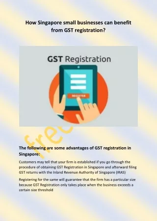 How Singapore small businesses can benefit from GST registration