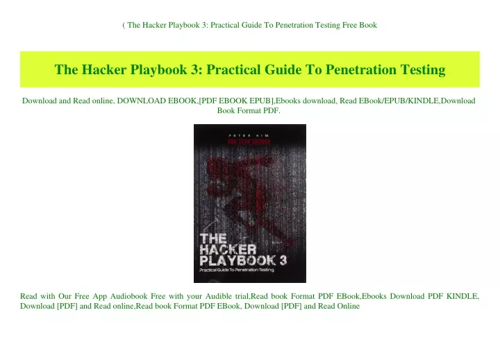 the hacker playbook 3 practical guide