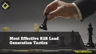 Most Effective B2B Lead Generation Tactics