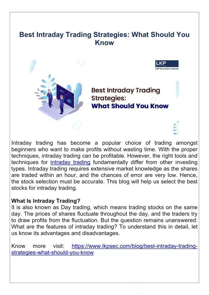 PPT - Best Intraday Trading Strategies PowerPoint Presentation, Free ...