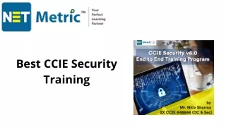 Best CCIE Security Training