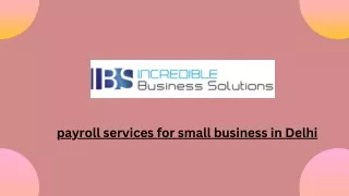 Payroll services for small business in Delhi