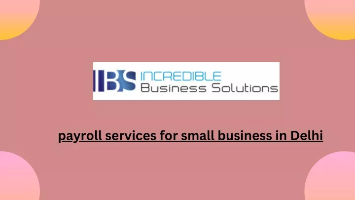 payroll services for small business in delhi