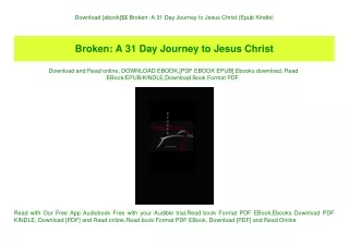Download [ebook]$$ Broken A 31 Day Journey to Jesus Christ (Epub Kindle)