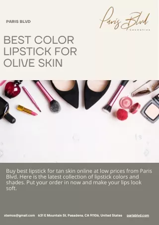 Best Color Lipstick For Olive Skin | Paris Blvd