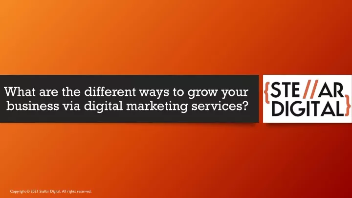 what are the different ways to grow your business via digital marketing services