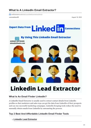 what is a linkedin email extractor