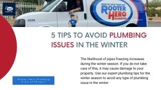 5 Tips to Avoid Plumbing Issues in the Winter