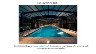 home-swimming-pool