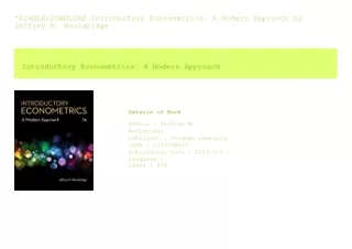 kindle download introductory econometrics