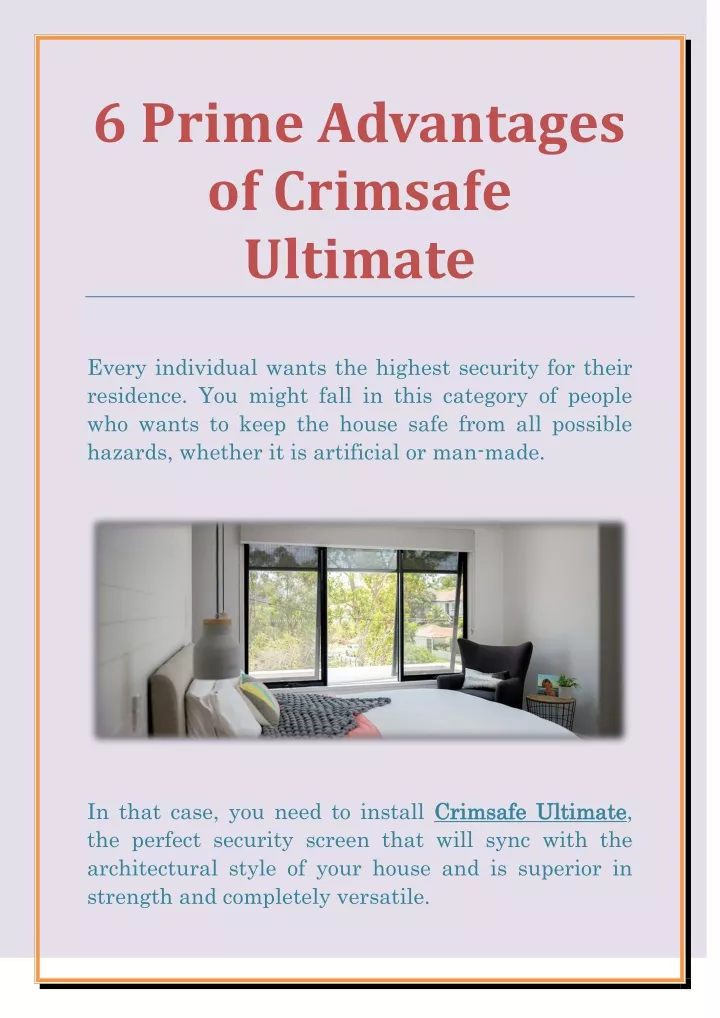 6 prime advantages of crimsafe ultimate