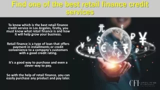 Best retail finance credit services in Los Angeles