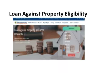 loan against property eligibility