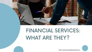 Services in the Financial Sector: What Are They?
