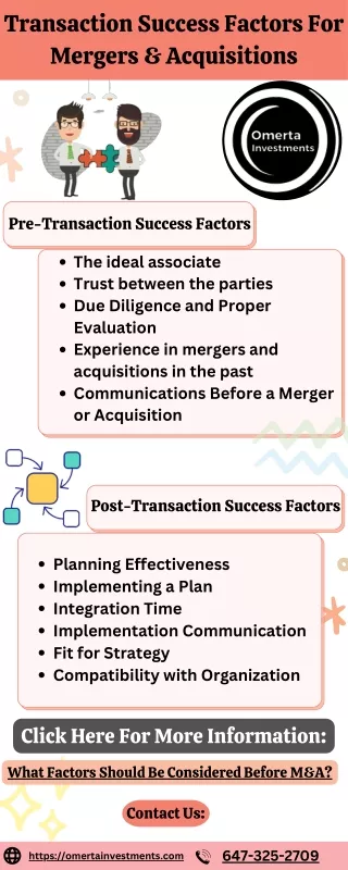 Transaction Success Factors For Mergers & Acquisitions