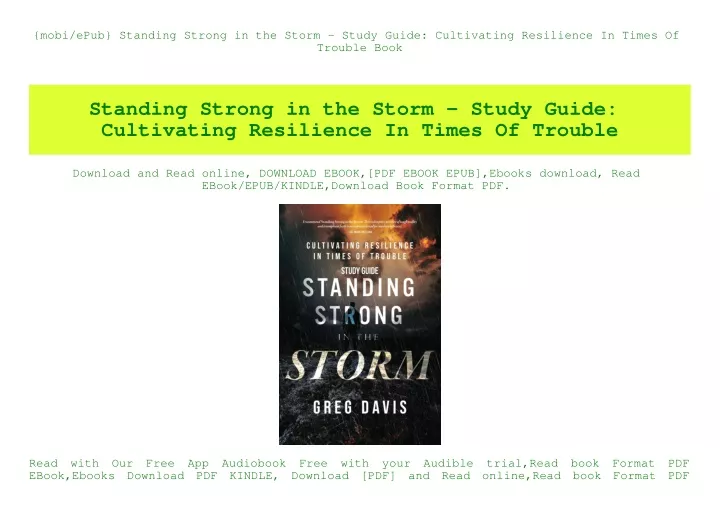 mobi epub standing strong in the storm study