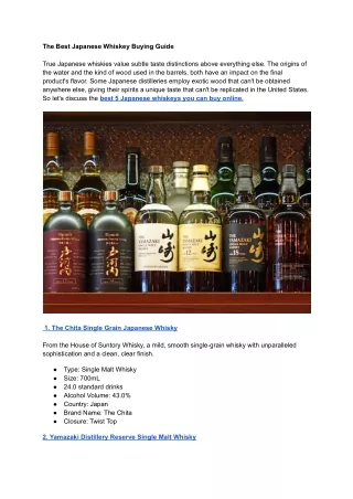 The Best Japanese Whiskey Buying Guide