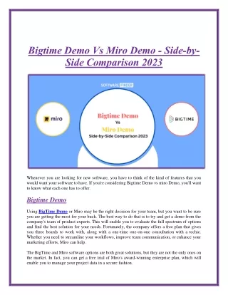 bigtime demo vs miro demo side by side comparison