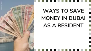 Ways To Save Money In Dubai As a Resident