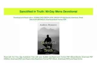 (READ)^ Sanctified in Truth 90-Day Mens Devotional [PDF EBOOK EPUB]