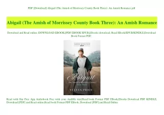 PDF [Download] Abigail (The Amish of Morrissey County Book Three) An Amish Romance pdf