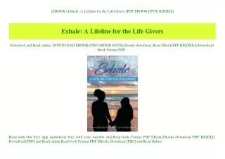 {EBOOK} Exhale A Lifeline for the Life Givers [PDF EBOOK EPUB KINDLE]