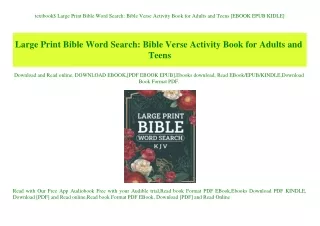 textbook$ Large Print Bible Word Search Bible Verse Activity Book for Adults and Teens [EBOOK EPUB KIDLE]