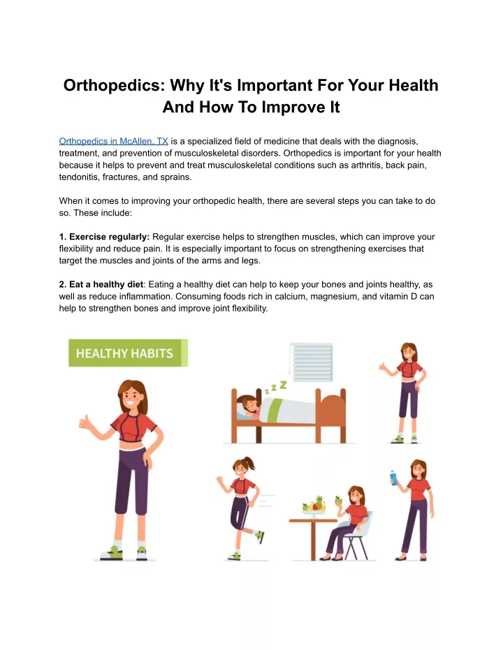 orthopedics why it s important for your health