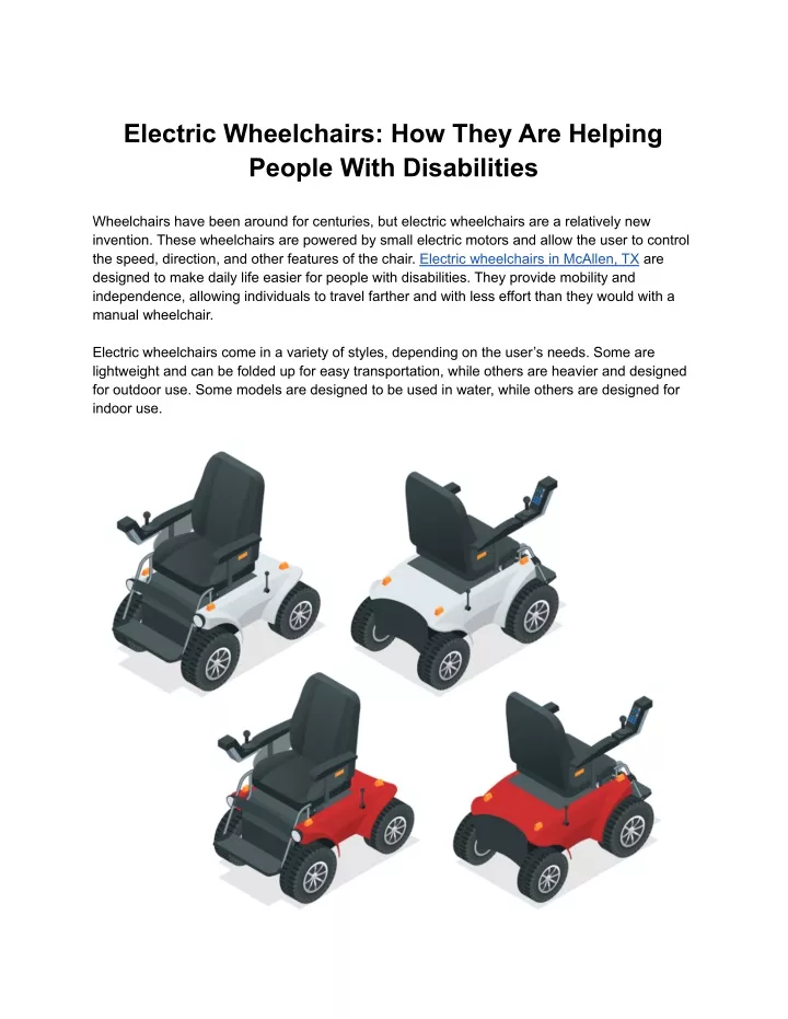 electric wheelchairs how they are helping people