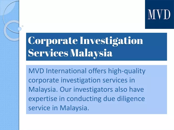 corporate investigation services malaysia