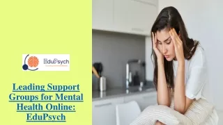 Trusted Mental Health Support Group Online - EduPsych