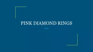 PINK DIAMOND RINGS