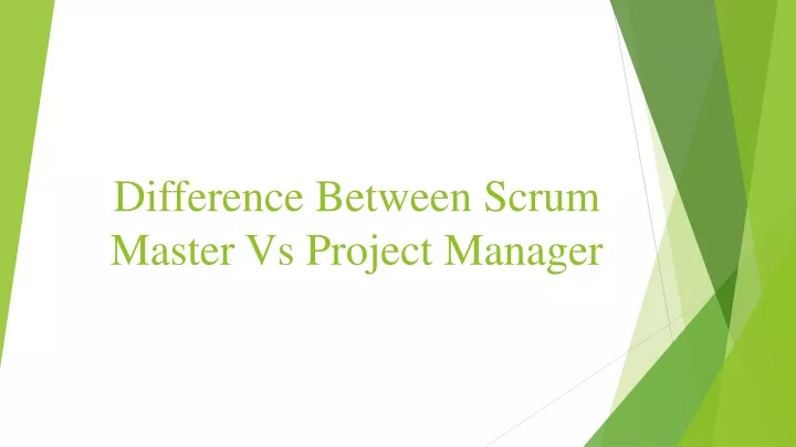 difference between scrum master vs project manager