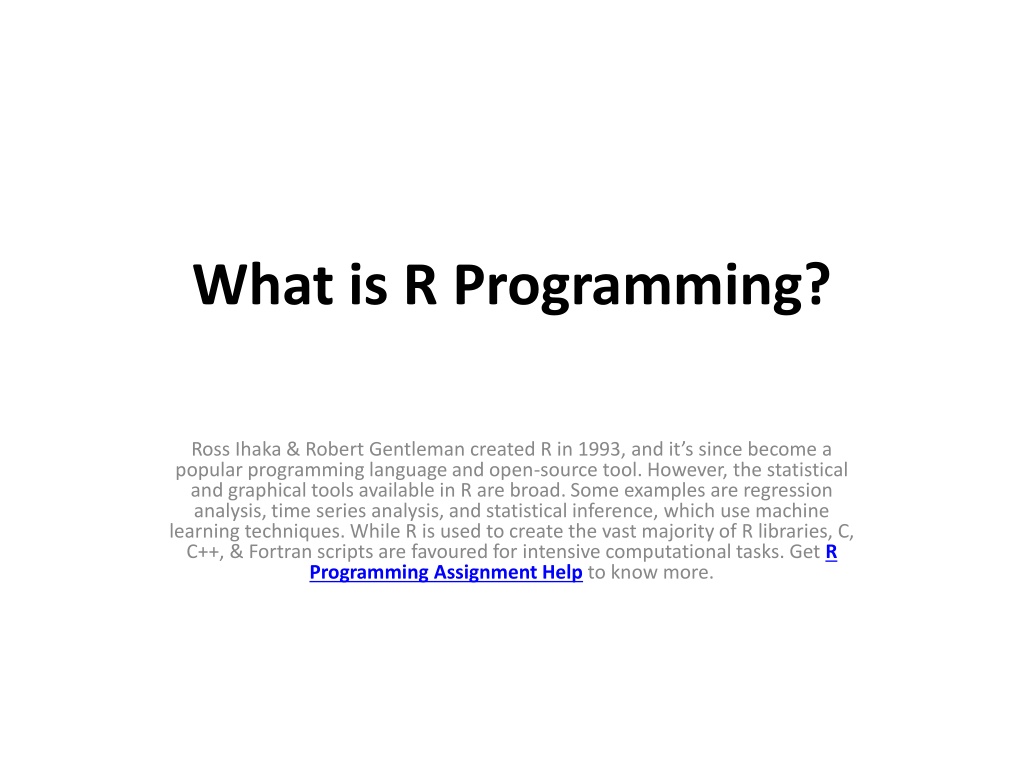 PPT - What is R programming PowerPoint Presentation, free download - ID ...