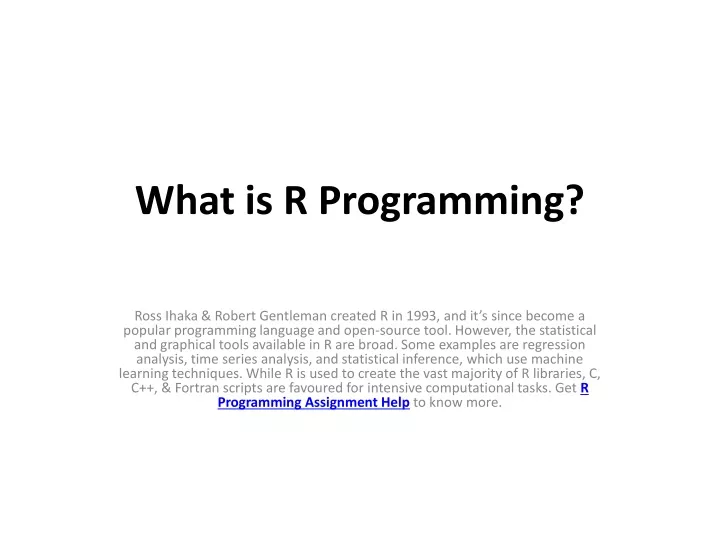 what is r programming