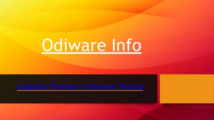 odiware info