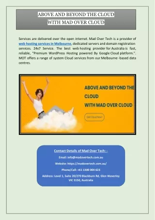 above and beyond the cloud with mad over cloud