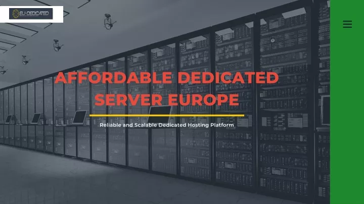 affordable dedicated server europe