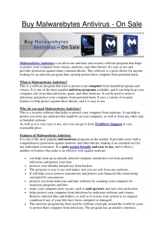 buy malwarebytes antivirus on sale