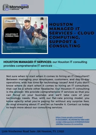 Houston Managed IT Services our Houston IT consulting provides comprehensive IT