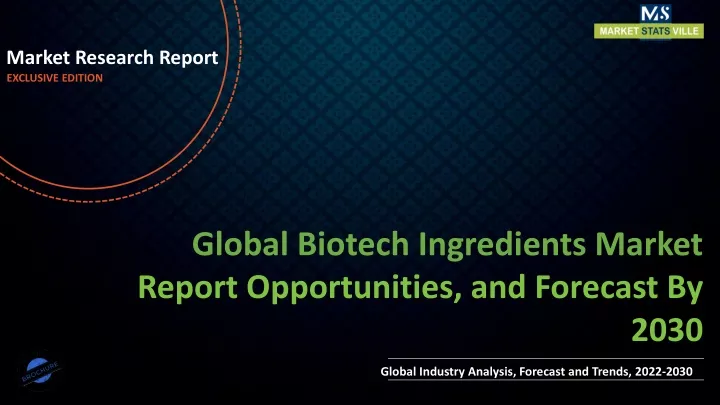 market research report exclusive edition