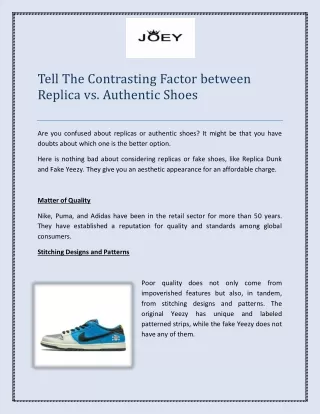 tell the contrasting factor between replica