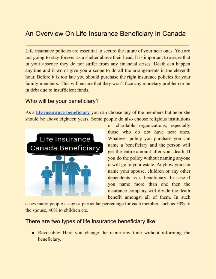 an overview on life insurance beneficiary