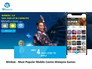 Winbox - Most Popular Mobile Casino Malaysia Games