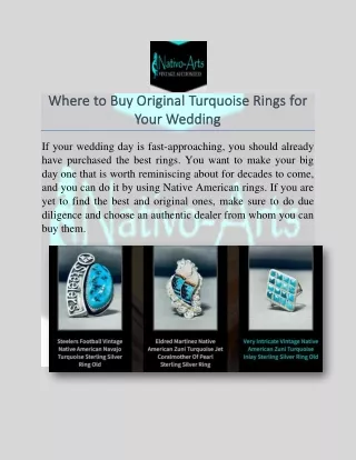 Where to Buy Original Turquoise Rings for Your Wedding